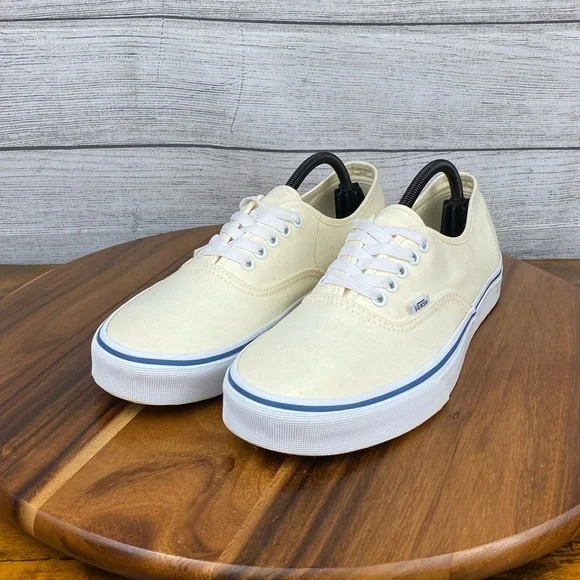 Vans Authentic Lace Up Classic Shoes Antique Off White Men’s Sneaker Size 10.5 - Picture 2 of 11
